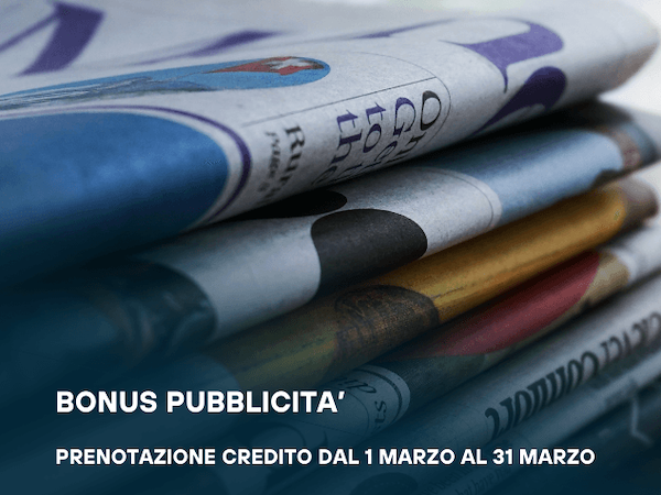 Bonus Pubblicità 2026