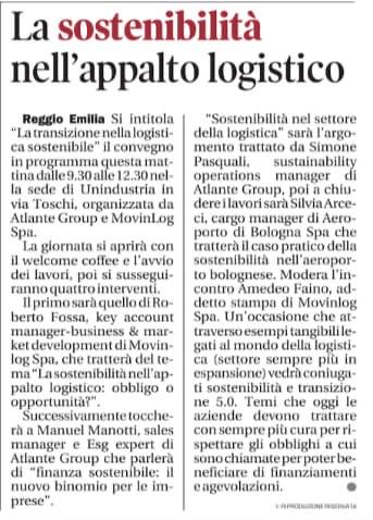 La Transizione nella logistica Sostenibile - Movinlog