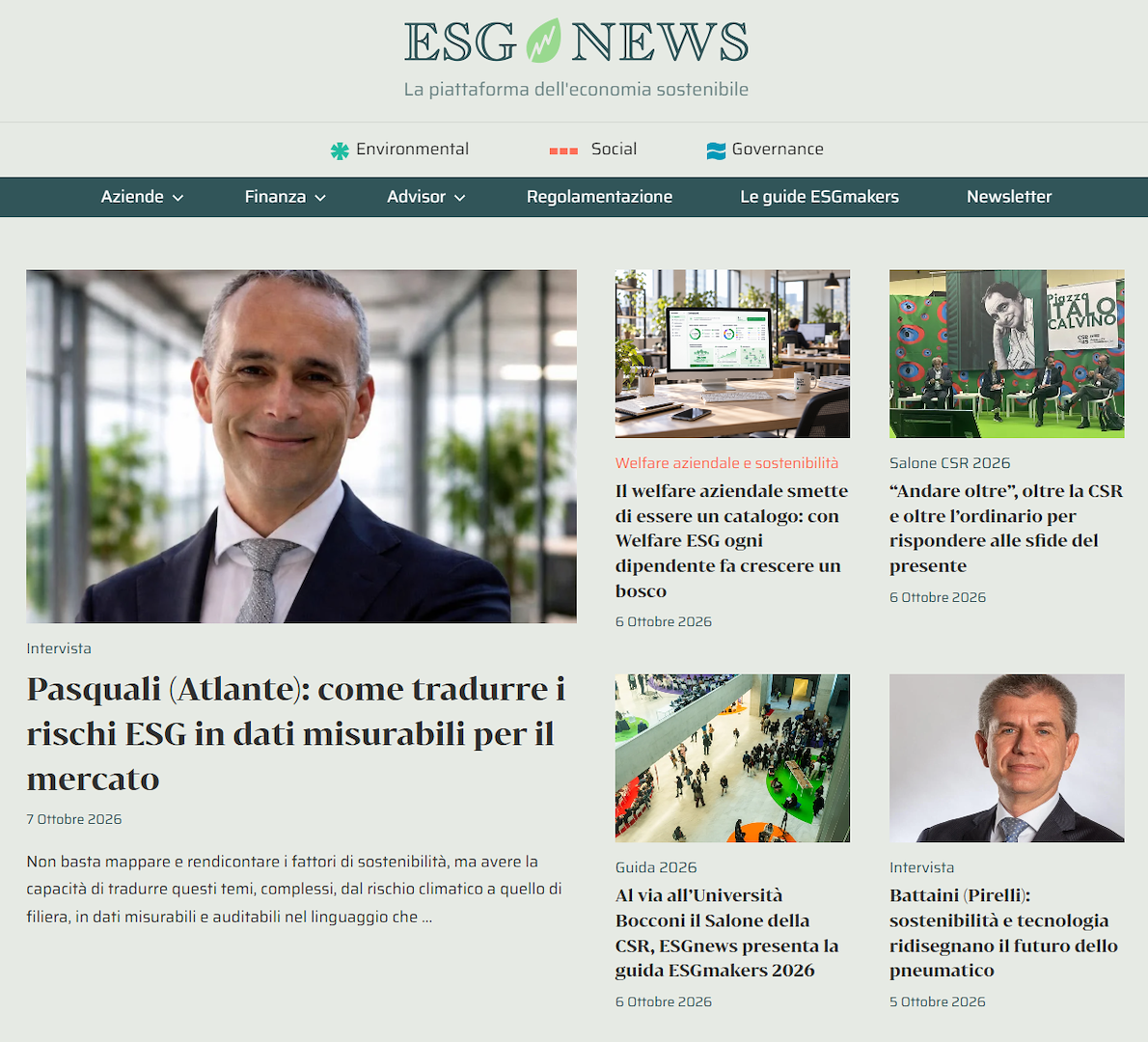 Atlante su ESGmakers 2026: il rischio climatico tra dati, sostenibilità e competitività