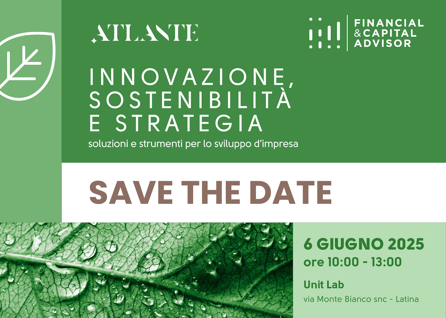Convegno "Innovazione, Sostenibilità e Strategia: soluzioni e strumenti per lo sviluppo d’impresa"