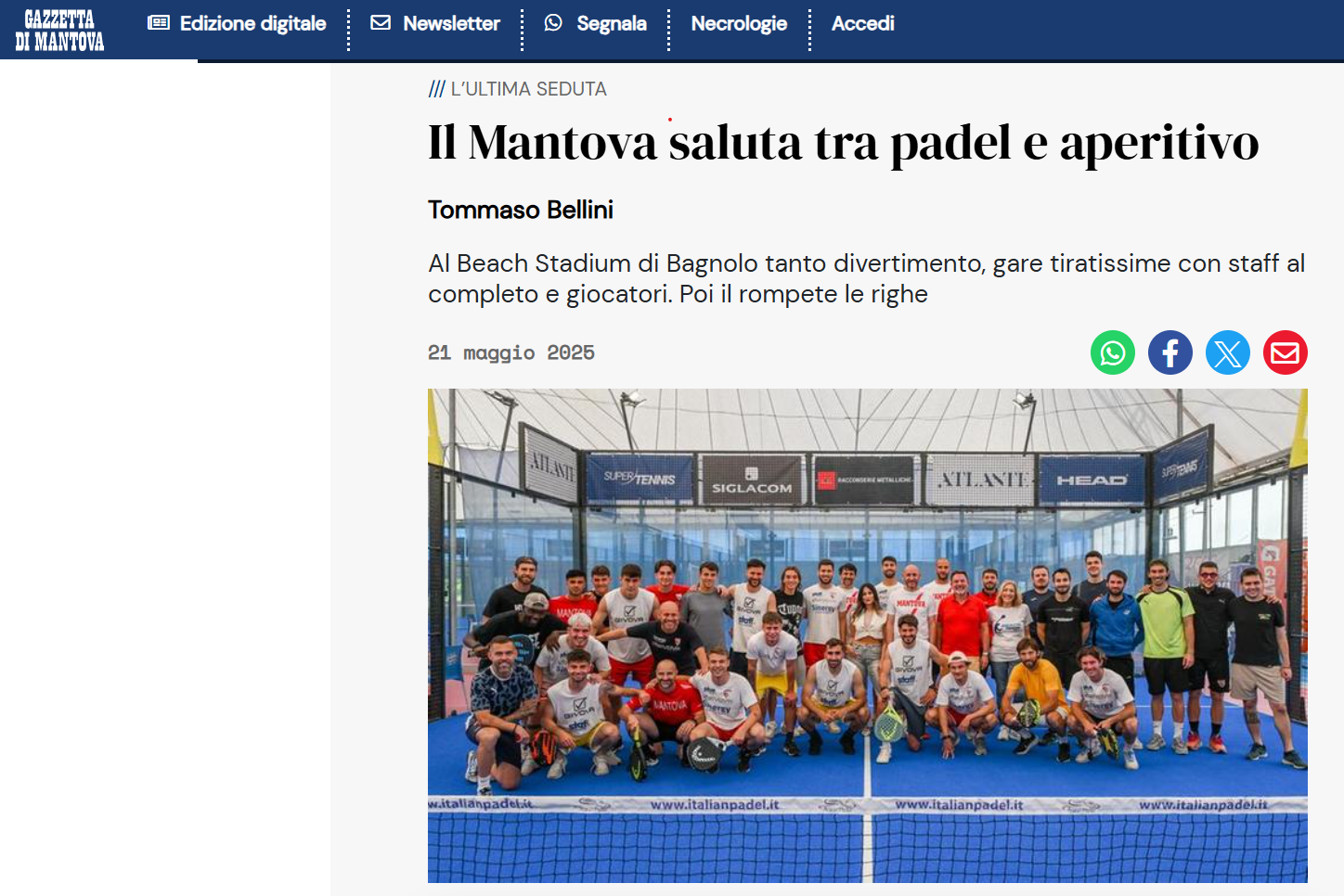 Fonte: Gazzetta di Mantova