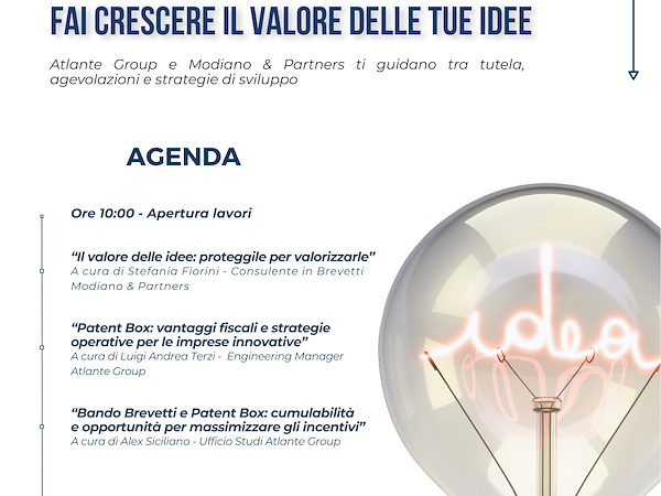 Patent Box - Fai crescere il valore delle tue idee