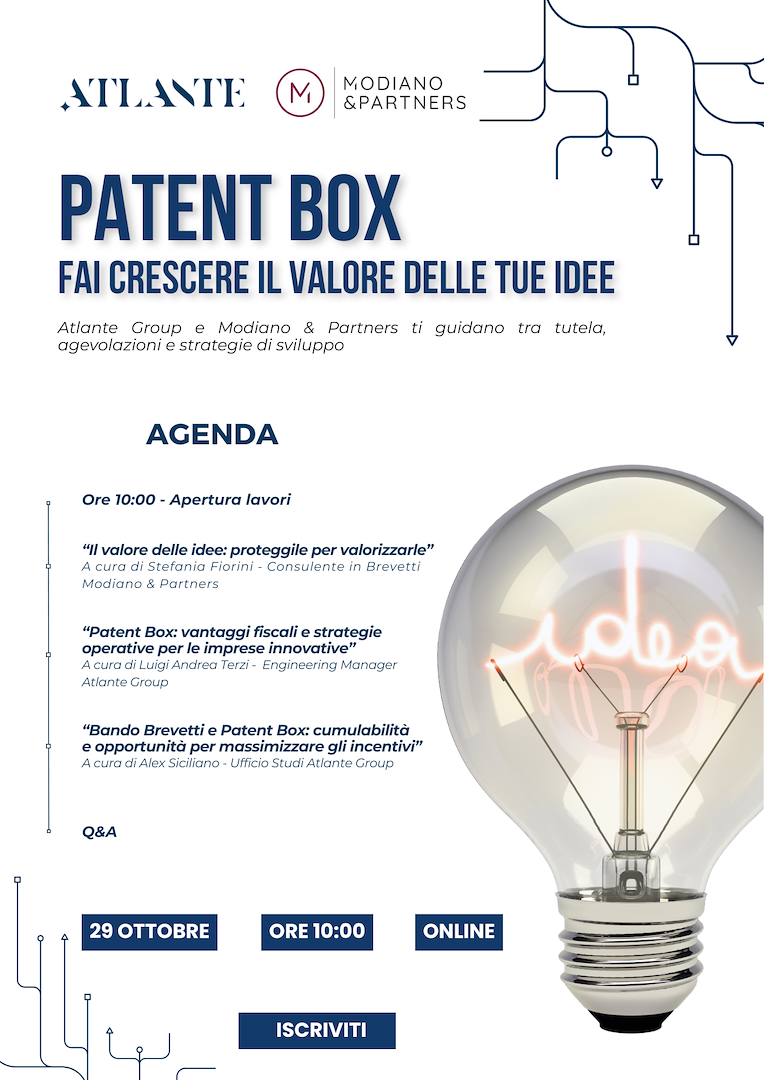Patent Box - Fai crescere il valore delle tue idee