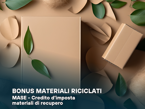 Credito d’imposta del 36% per materiali e imballaggi riciclati: domande dal 1° dicembre 2025