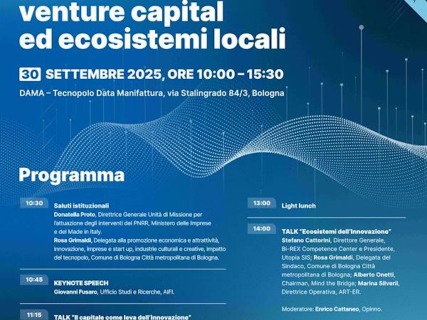 7ᵃ tappa del Roadshow PNRR – “Investire nell’Innovazione: venture capital ed ecosistemi locali”