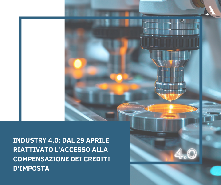 Dal 29 aprile 2024, riprende la compensazione dei crediti d'imposta del piano Transizione 4.0