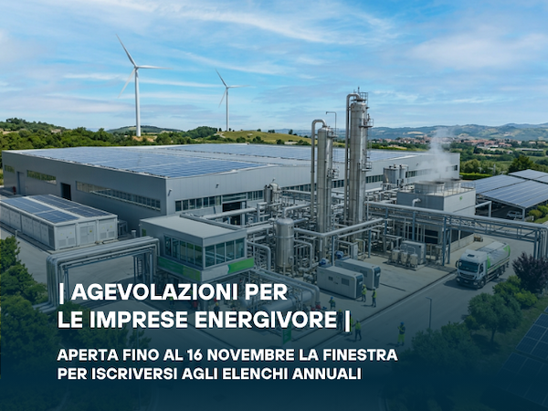 Agevolazioni per  le imprese energivore
