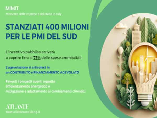 Stanziati 400 milioni per le PMI del Mezzogiorno - Firmato il decreto per rafforzare la crescita sostenibile