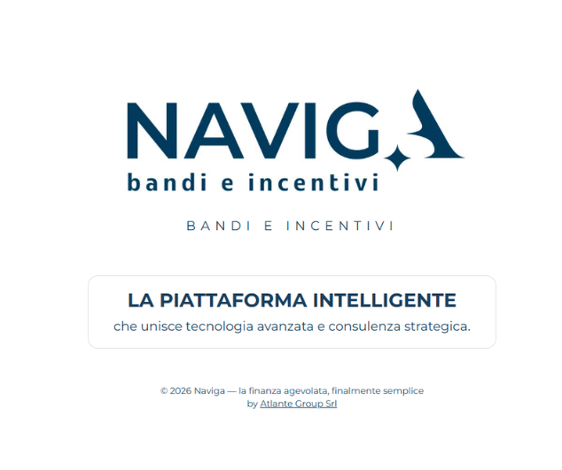 NAVIGA - La finanza agevolata finalmente semplice