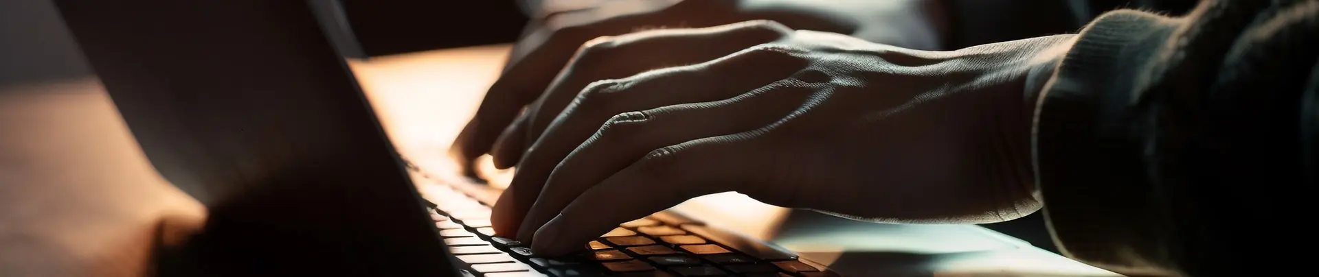 hands tiping on a computer keyboard
